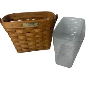 Longaberger 1993 Dresden Tour Basket W/Liner Signed Handwoven VTG CottageCore